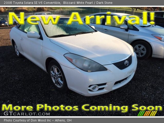 2008 Toyota Solara SE V6 Convertible in Blizzard White Pearl