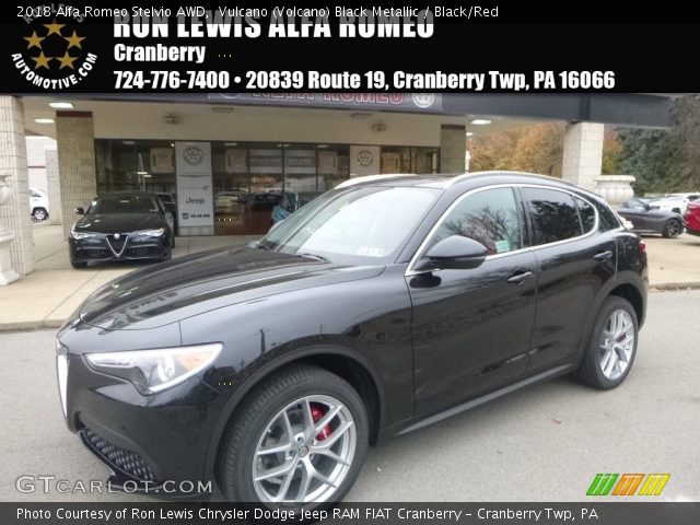 2018 Alfa Romeo Stelvio AWD in Vulcano (Volcano) Black Metallic