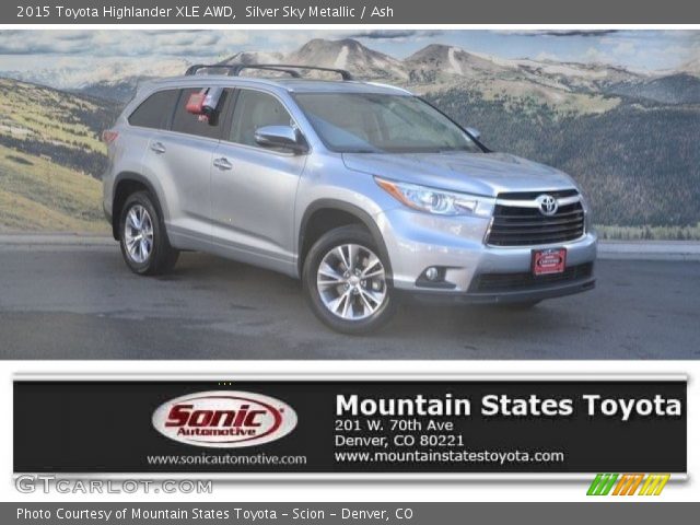 2015 Toyota Highlander XLE AWD in Silver Sky Metallic