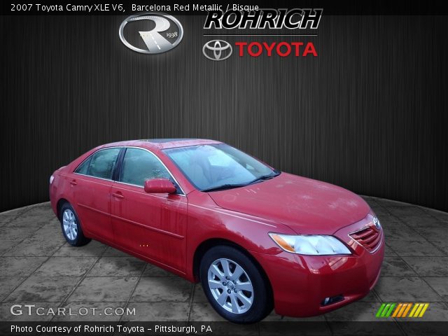 2007 Toyota Camry XLE V6 in Barcelona Red Metallic