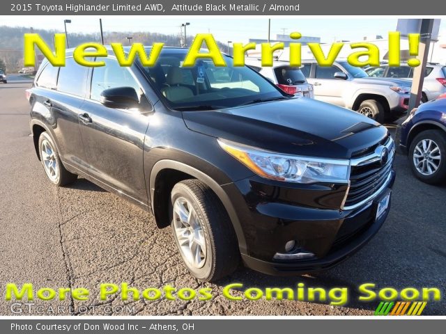 2015 Toyota Highlander Limited AWD in Attitude Black Metallic