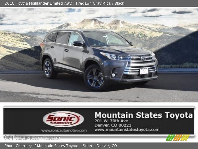 2018 Toyota Highlander Limited AWD in Predawn Gray Mica