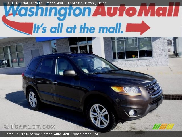 2011 Hyundai Santa Fe Limited AWD in Espresso Brown