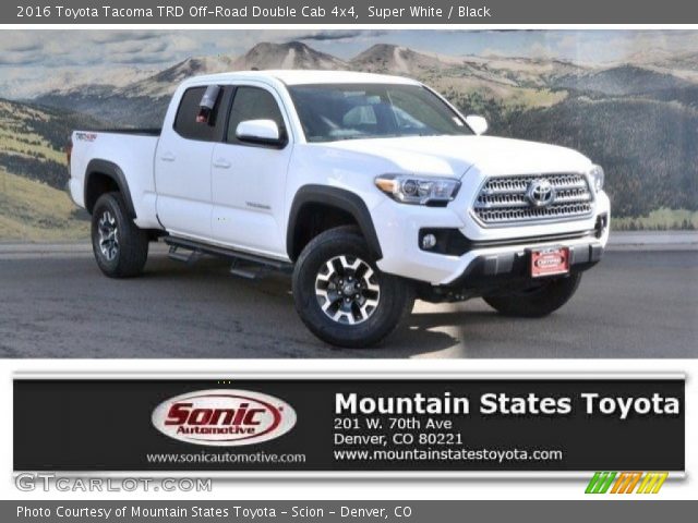 2016 Toyota Tacoma TRD Off-Road Double Cab 4x4 in Super White