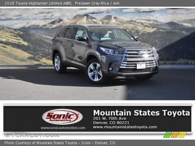 2018 Toyota Highlander Limited AWD in Predawn Gray Mica