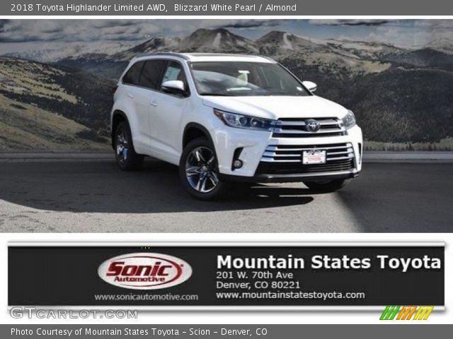 2018 Toyota Highlander Limited AWD in Blizzard White Pearl