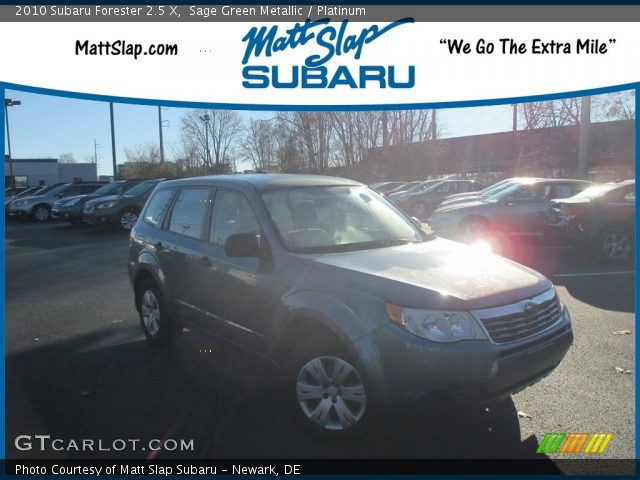 2010 Subaru Forester 2.5 X in Sage Green Metallic