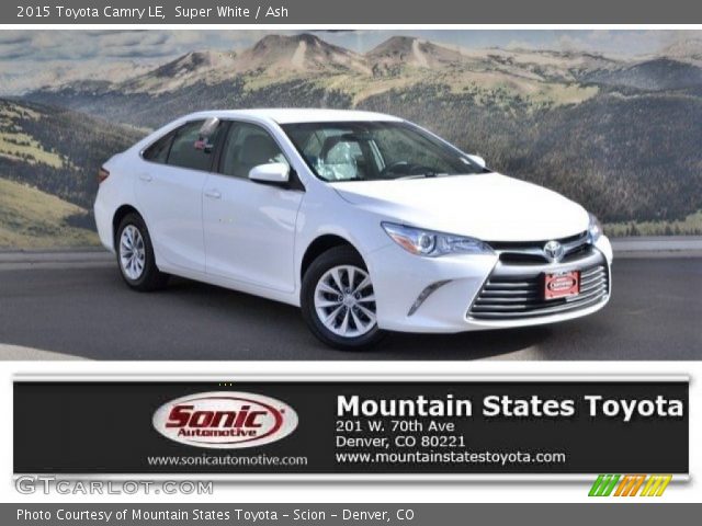 2015 Toyota Camry LE in Super White