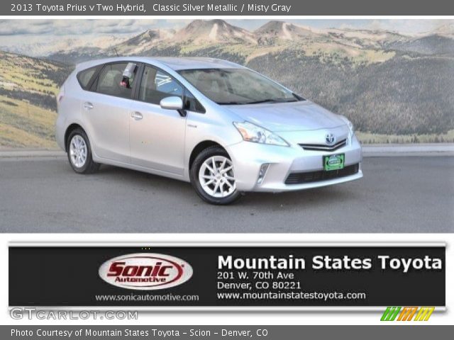2013 Toyota Prius v Two Hybrid in Classic Silver Metallic