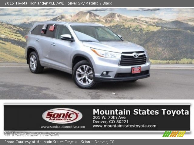 2015 Toyota Highlander XLE AWD in Silver Sky Metallic
