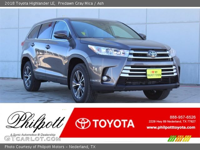 2018 Toyota Highlander LE in Predawn Gray Mica