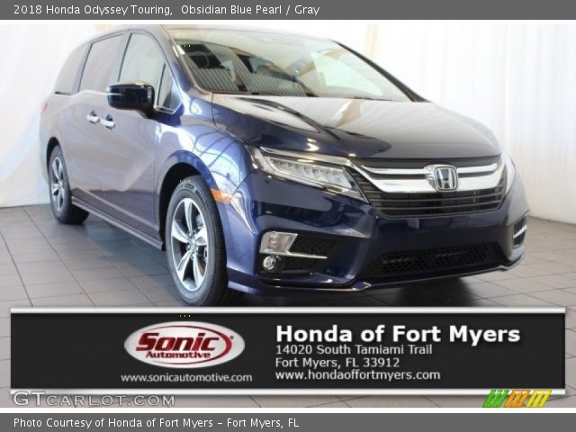 2018 Honda Odyssey Touring in Obsidian Blue Pearl