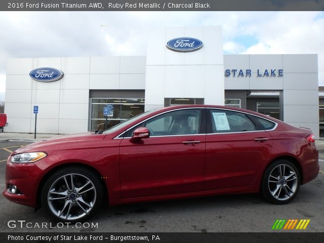 2016 Ford Fusion Titanium AWD in Ruby Red Metallic