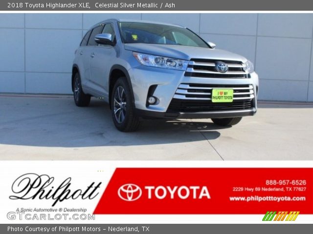 2018 Toyota Highlander XLE in Celestial Silver Metallic