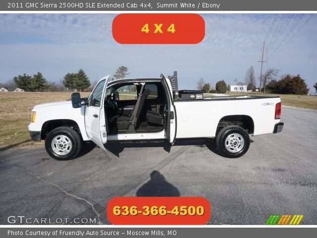 2011 GMC Sierra 2500HD SLE Extended Cab 4x4 in Summit White