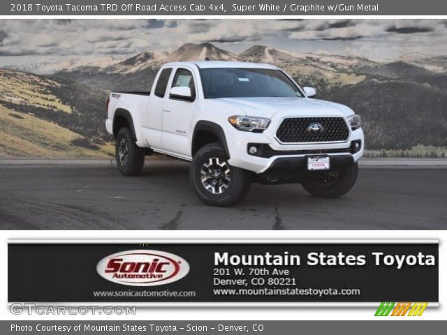 2018 Toyota Tacoma TRD Off Road Access Cab 4x4 in Super White