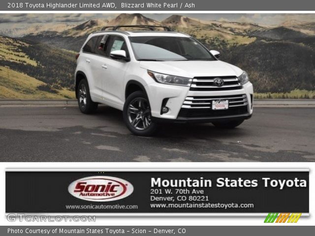 2018 Toyota Highlander Limited AWD in Blizzard White Pearl