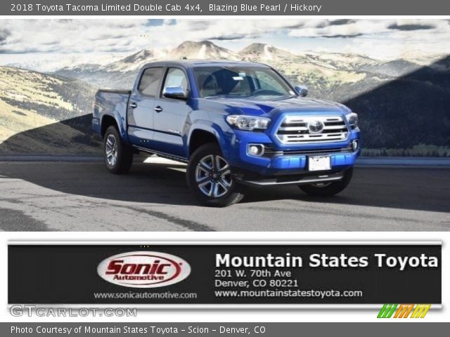 2018 Toyota Tacoma Limited Double Cab 4x4 in Blazing Blue Pearl