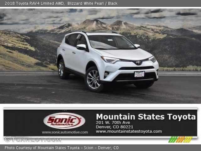 2018 Toyota RAV4 Limited AWD in Blizzard White Pearl