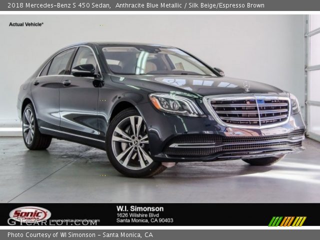 2018 Mercedes-Benz S 450 Sedan in Anthracite Blue Metallic
