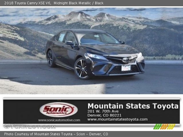 2018 Toyota Camry XSE V6 in Midnight Black Metallic