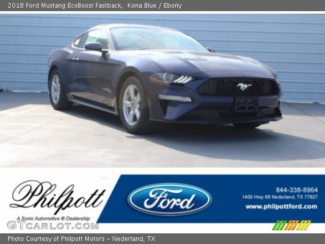 2018 Ford Mustang EcoBoost Fastback in Kona Blue