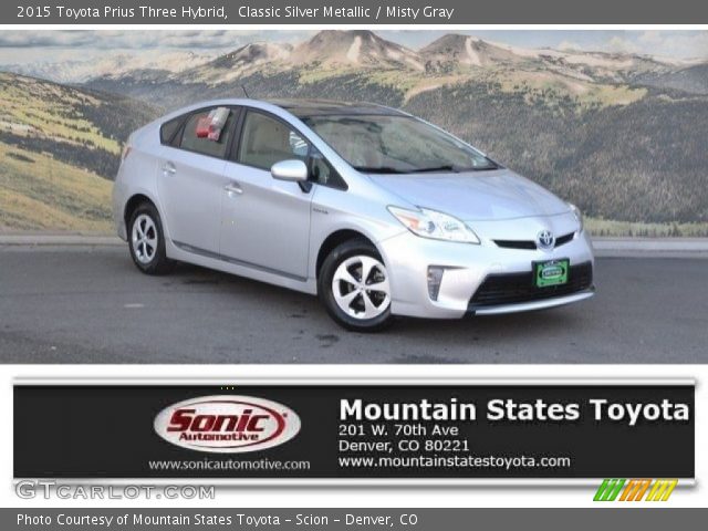 2015 Toyota Prius Three Hybrid in Classic Silver Metallic