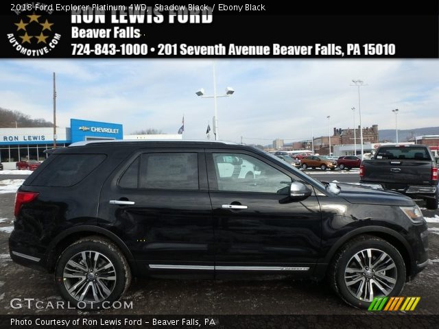 2018 Ford Explorer Platinum 4WD in Shadow Black
