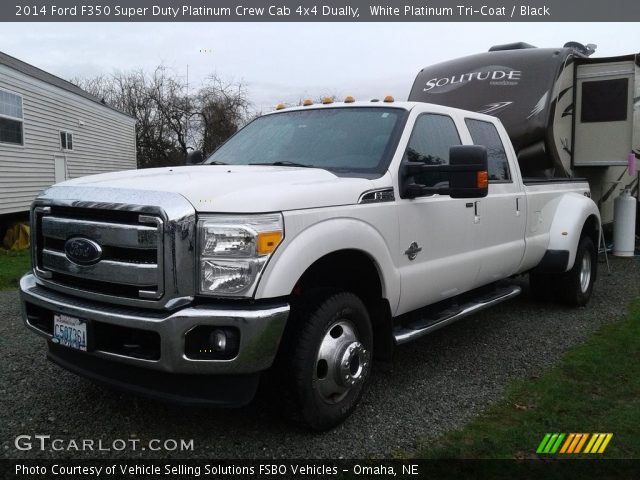 2014 Ford F350 Super Duty Platinum Crew Cab 4x4 Dually in White Platinum Tri-Coat