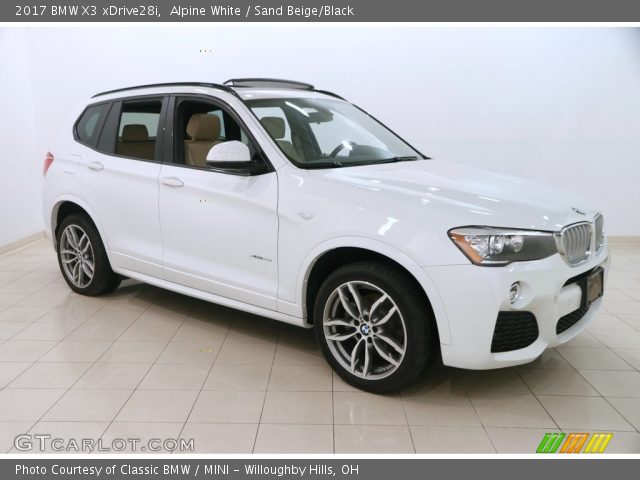 2017 BMW X3 xDrive28i in Alpine White