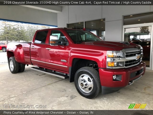 2018 Chevrolet Silverado 3500HD High Country Crew Cab 4x4 in Cajun Red Tintcoat