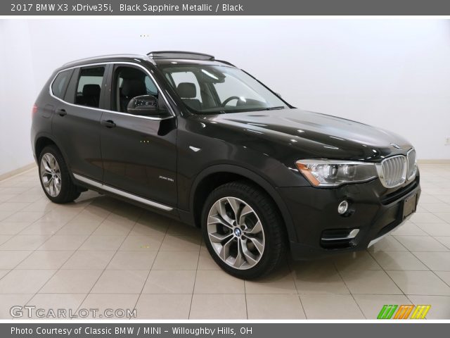 2017 BMW X3 xDrive35i in Black Sapphire Metallic