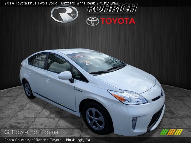 2014 Toyota Prius Two Hybrid in Blizzard White Pearl