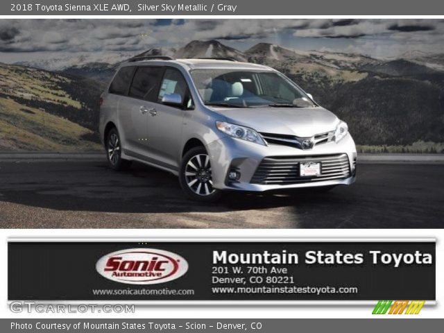 2018 Toyota Sienna XLE AWD in Silver Sky Metallic