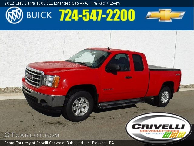 2012 GMC Sierra 1500 SLE Extended Cab 4x4 in Fire Red