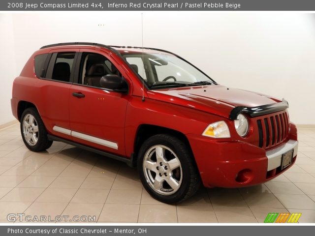 2008 Jeep Compass Limited 4x4 in Inferno Red Crystal Pearl