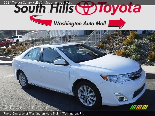 2014 Toyota Camry XLE V6 in Super White