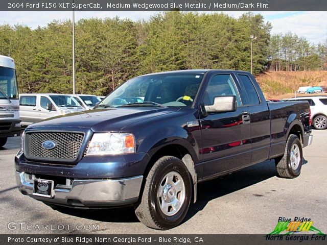 2004 Ford F150 XLT SuperCab in Medium Wedgewood Blue Metallic