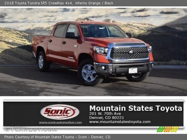 2018 Toyota Tundra SR5 CrewMax 4x4 in Inferno Orange