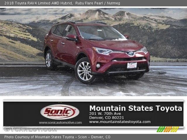 2018 Toyota RAV4 Limited AWD Hybrid in Ruby Flare Pearl