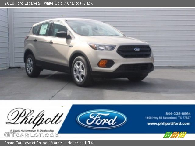 2018 Ford Escape S in White Gold