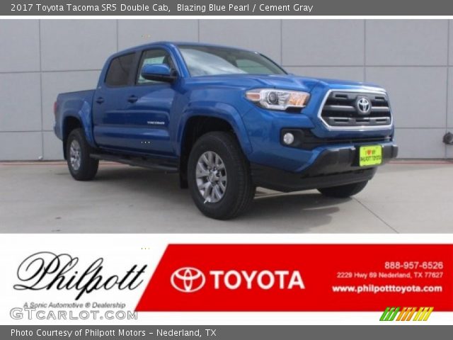 2017 Toyota Tacoma SR5 Double Cab in Blazing Blue Pearl