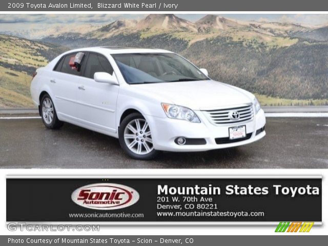 2009 Toyota Avalon Limited in Blizzard White Pearl