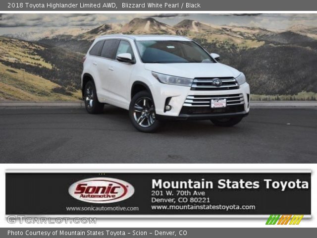 2018 Toyota Highlander Limited AWD in Blizzard White Pearl