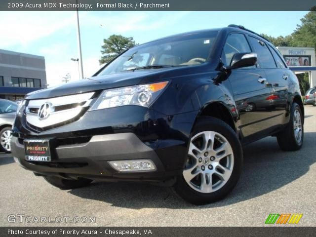 2009 Acura MDX Technology in Formal Black