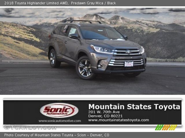 2018 Toyota Highlander Limited AWD in Predawn Gray Mica