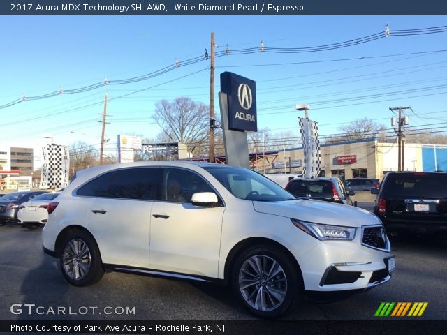 2017 Acura MDX Technology SH-AWD in White Diamond Pearl