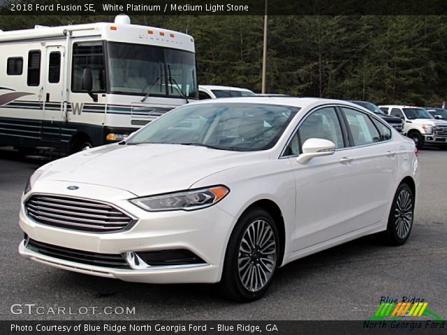 2018 Ford Fusion SE in White Platinum