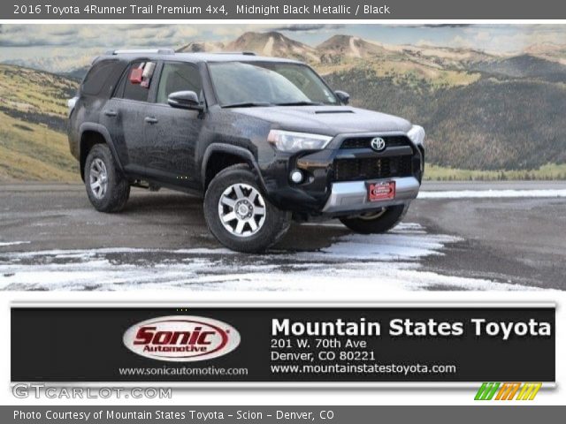 2016 Toyota 4Runner Trail Premium 4x4 in Midnight Black Metallic