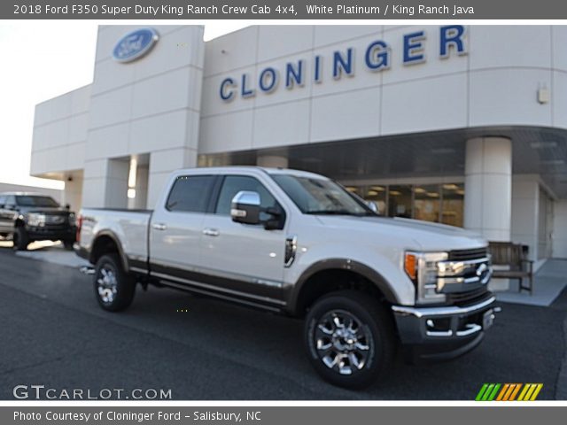 White Platinum 2018 Ford F350 Super Duty King Ranch Crew
